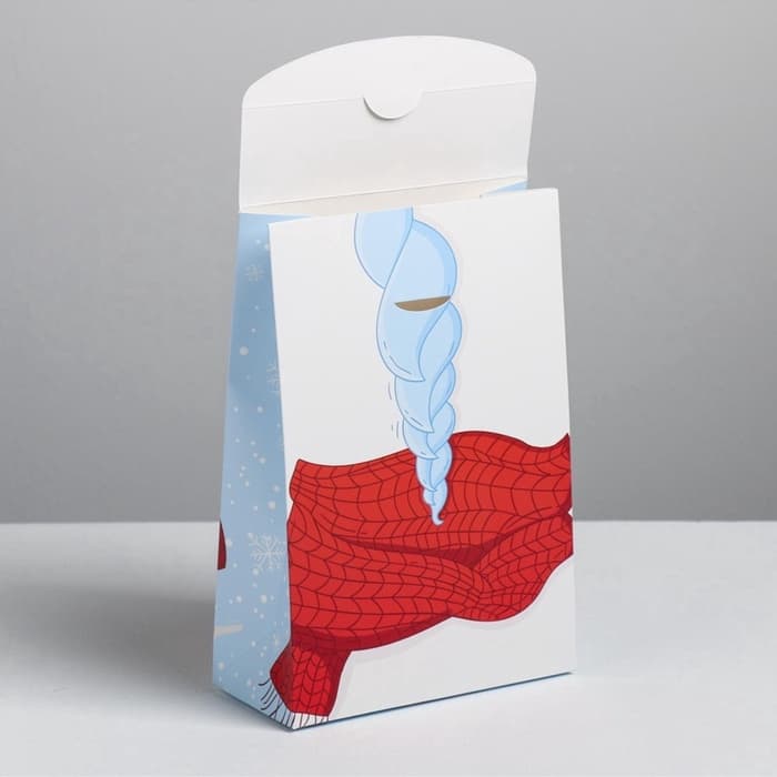 Коробка подарочная новогодняя складная «Вкусный подарок», 15×7×22 см, Новый год