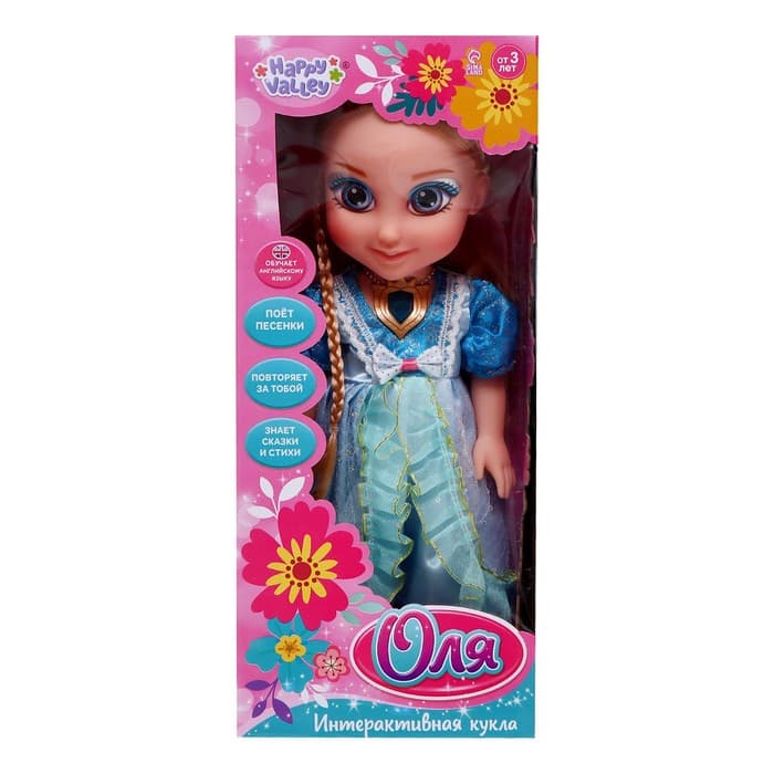 Кукла интерактивная Happy Valley «Подружка Оля» с диктофоном, поёт, понимает фразы, рассказывает сказки и стихи, высота 33 см