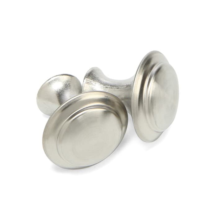 Ручка кнопка ТУНДРА, d=23 мм, цвет матовый никель