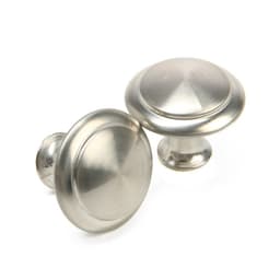 Ручка кнопка ТУНДРА, d=28 мм, цвет матовый никель