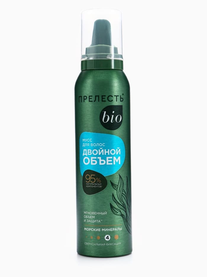 Мусс для волос Прелесть Bio «Двойной объём», сверхсильная фиксация, 160 мл
