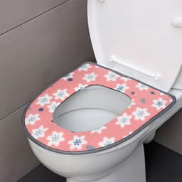 Чехол на сиденье для унитаза на липучках «Цветы», 35×45 см, МИКС