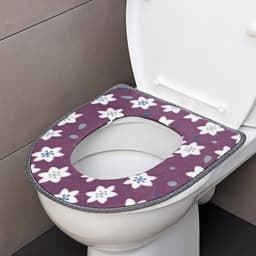 Чехол на сиденье для унитаза на липучках «Цветы», 35×45 см, МИКС
