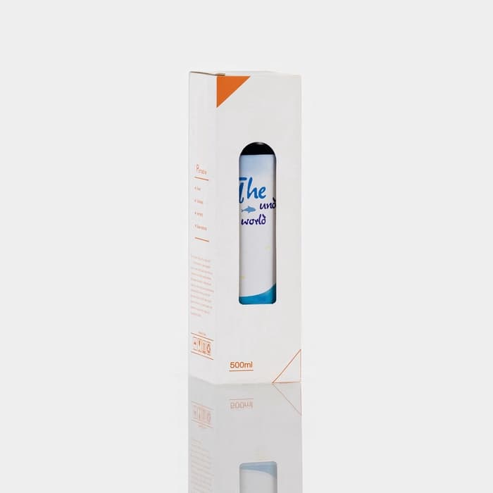 Бутылка для воды «Кит», 500 мл, h=23.5 см, с ручкой, в чехле, стекло, рисунок МИКС