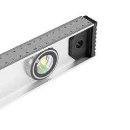 Уровень алюминиевый ТУНДРА «Рельс», 3 глазка (1 поворотный), 400 мм