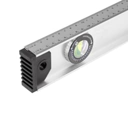 Уровень алюминиевый ТУНДРА «Рельс», 3 глазка (1 поворотный), 600 мм