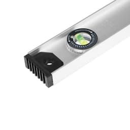 Уровень алюминиевый ТУНДРА «Рельс», 3 глазка (1 поворотный), 600 мм