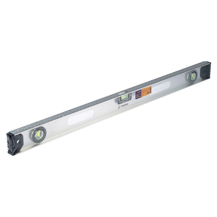 Уровень алюминиевый ТУНДРА «Рельс», 3 глазка (1 поворотный), 800 мм