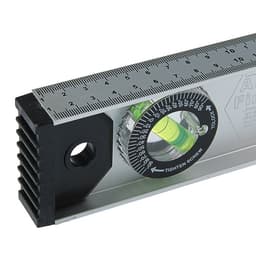 Уровень алюминиевый ТУНДРА «Рельс», 3 глазка (1 поворотный), 1800 мм