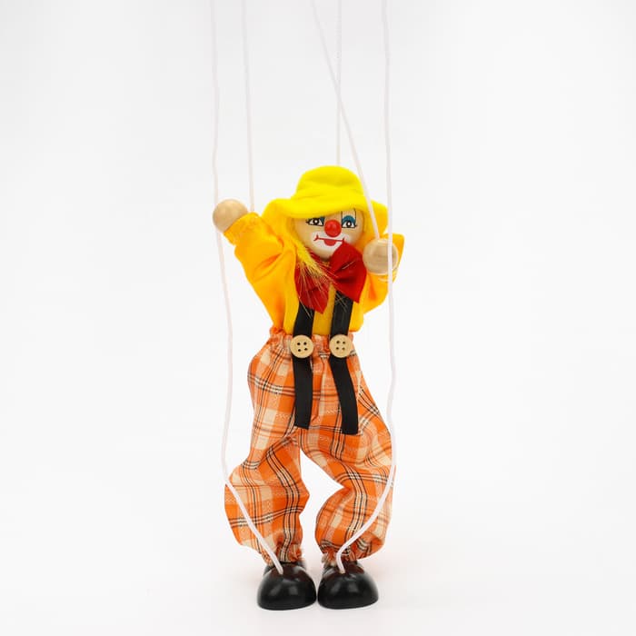 Дергунчик-марионетка на ниточках Лесная мастерская «Клоун в шляпе», МИКС