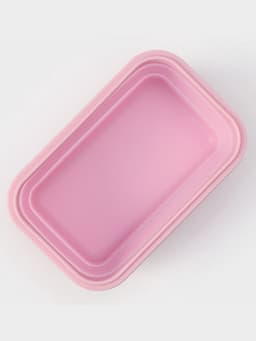 Контейнер складной с крышкой Доляна «Коста», 500 мл, 16×10×6 см, розовый