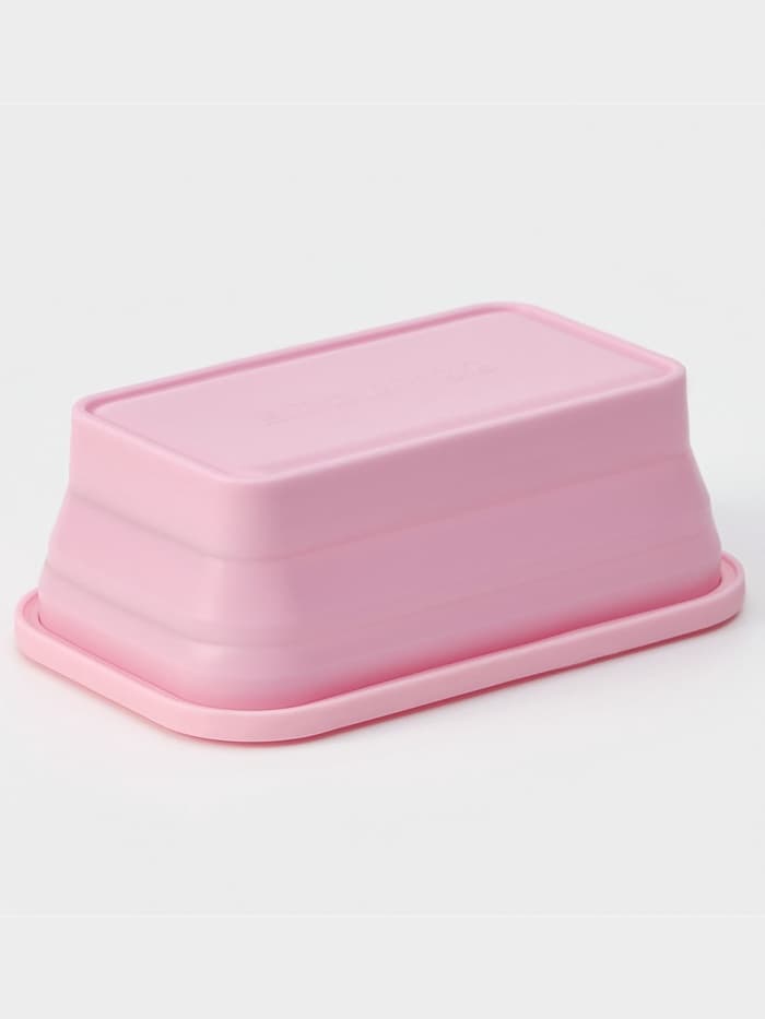 Контейнер складной с крышкой Доляна «Коста», 500 мл, 16×10×6 см, розовый