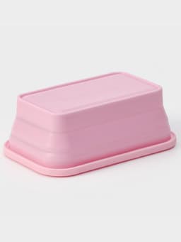 Контейнер складной с крышкой Доляна «Коста», 500 мл, 16×10×6 см, розовый
