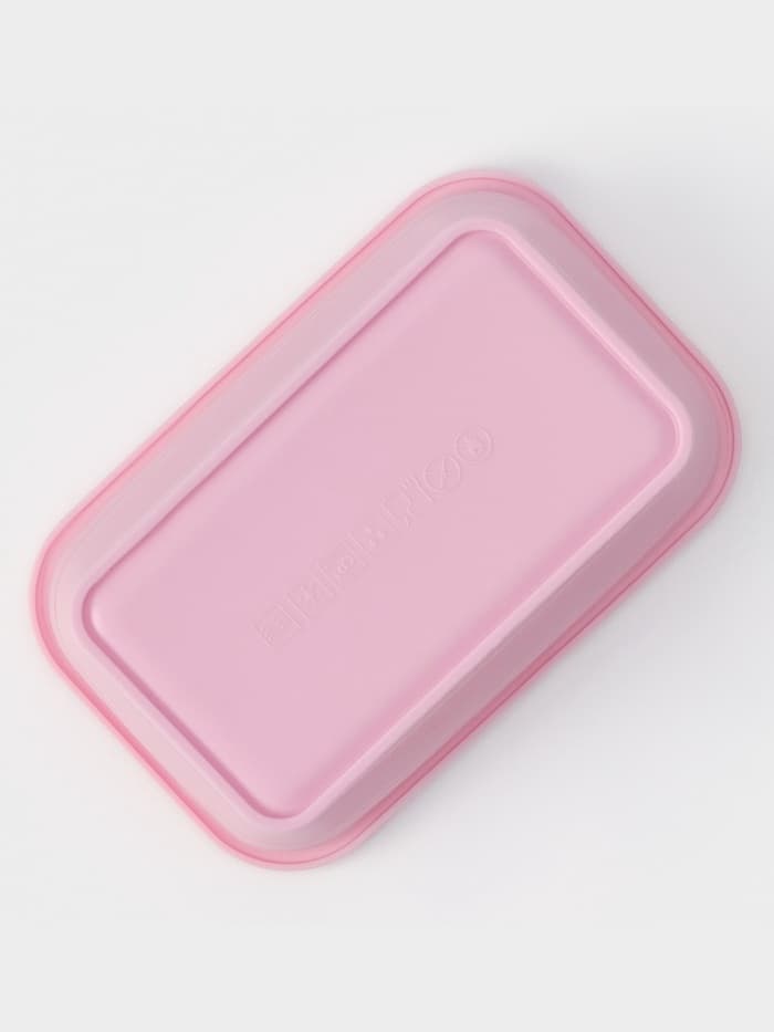 Контейнер складной с крышкой Доляна «Коста», 500 мл, 16×10×6 см, розовый