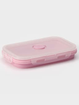 Контейнер складной с крышкой Доляна «Коста», 500 мл, 16×10×6 см, розовый