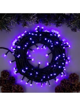 Гирлянда «Нить» 20 м, IP20, тёмная нить, 200 LED, свечение фиолетовое, 8 режимов, 220 В
