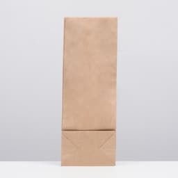 Пакет крафт бумажный фасовочный, прямоугольное дно 12×8×33 см