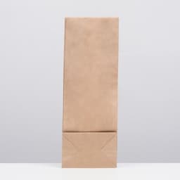 Пакет крафт бумажный фасовочный, прямоугольное дно 12×8×33 см