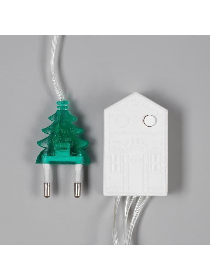 Гирлянда «Нить» 20 м, IP20, прозрачная нить, 200 LED, 8 режимов, 220 В, свечение тёплое белое