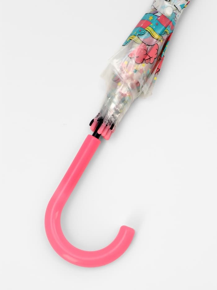 Зонт - трость детский «Яркий единорог», полуавтоматический, 8 спиц, R=44/57 см, d=88 см, МИКС