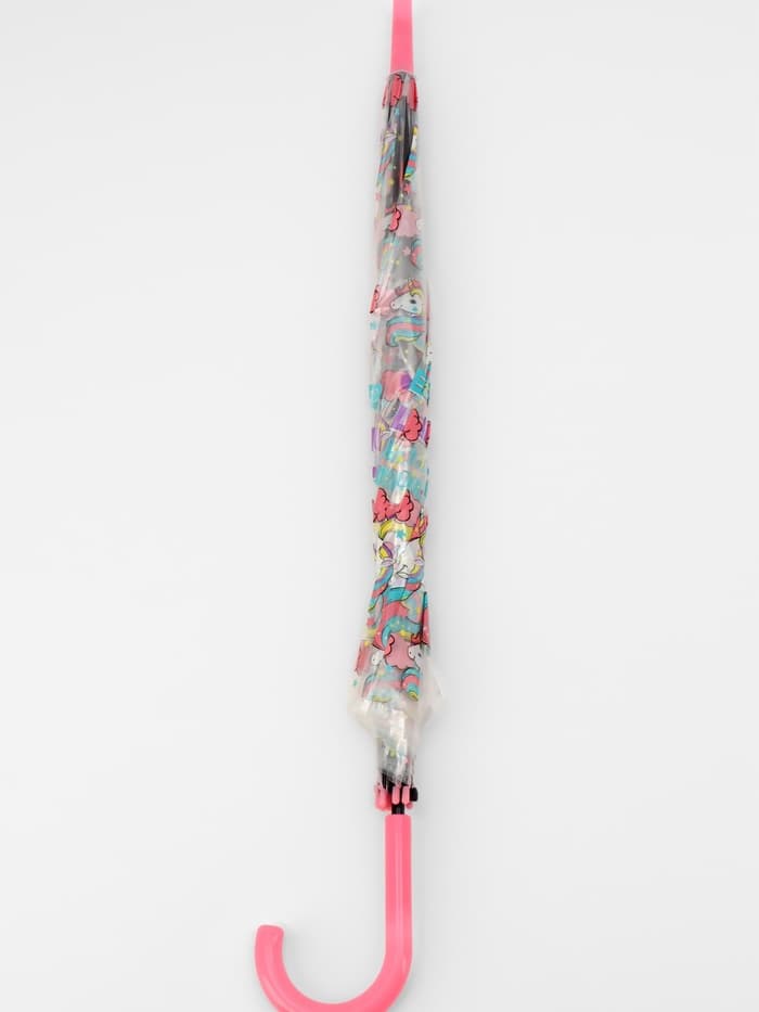 Зонт - трость детский «Яркий единорог», полуавтоматический, 8 спиц, R=44/57 см, d=88 см, МИКС