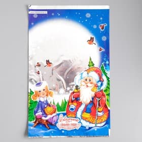 Пакет подарочный новогодний для сладких подарков «Зимняя опушка», 25×40 см