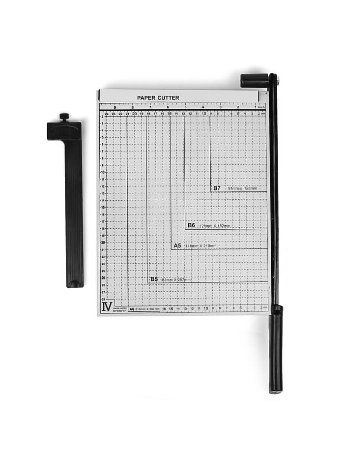 Сабельный резак для бумаги A4, до 10 листов, металлическая основа, длина реза 320 мм