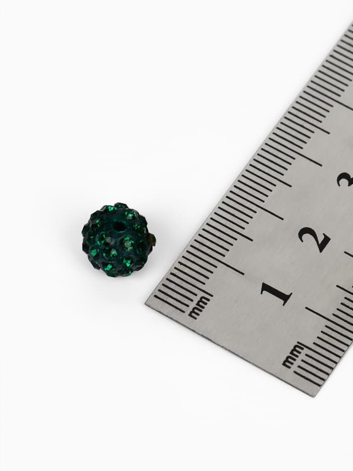 Бусины для творчества «Шамбала», 10 мм, набор 15 шт., цвет изумруд