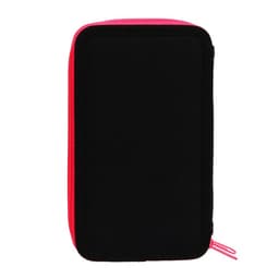 Пенал школьный, 2 секции, 11×19 см, ярко-розовый