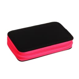 Пенал школьный, 2 секции, 11×19 см, ярко-розовый