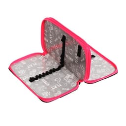 Пенал школьный, 2 секции, 11×19 см, ярко-розовый