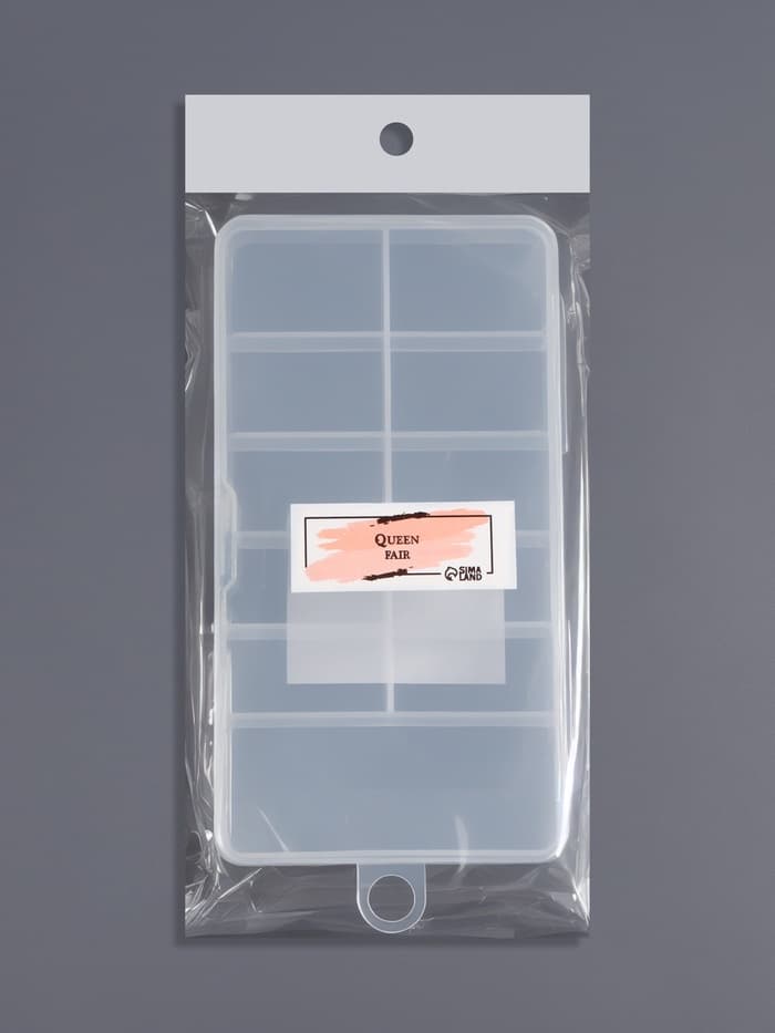 Органайзер для хранения мелочей, с подвесом, 11 ячеек, 14.5×8×1.7 см, прозрачный