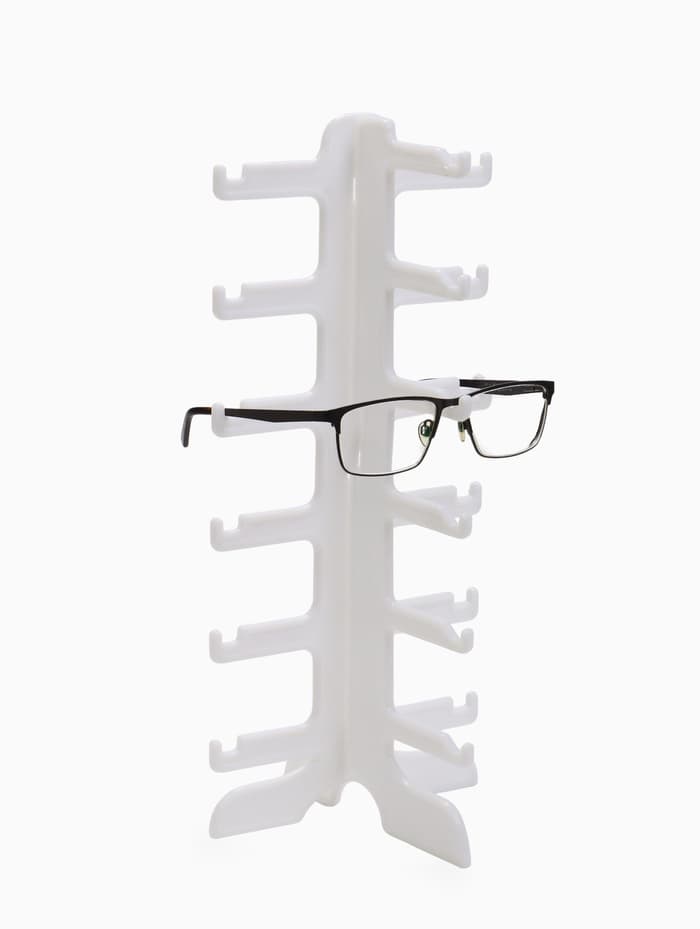 Подставка под очки 6 мест, 16×14.5×35.5 см, белая