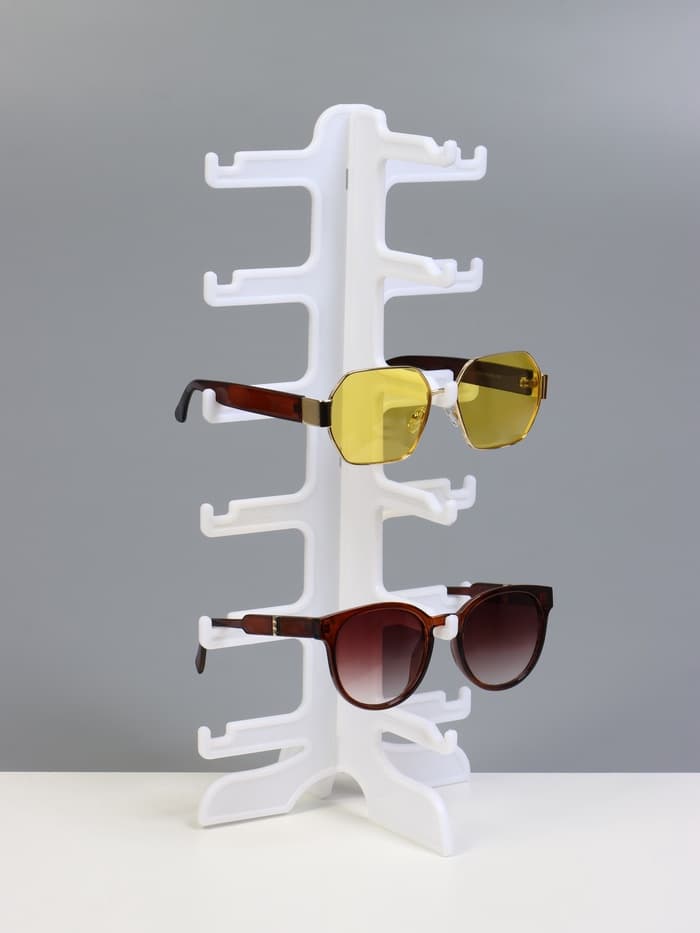 Подставка под очки 6 мест, 16×14.5×35.5 см, белая