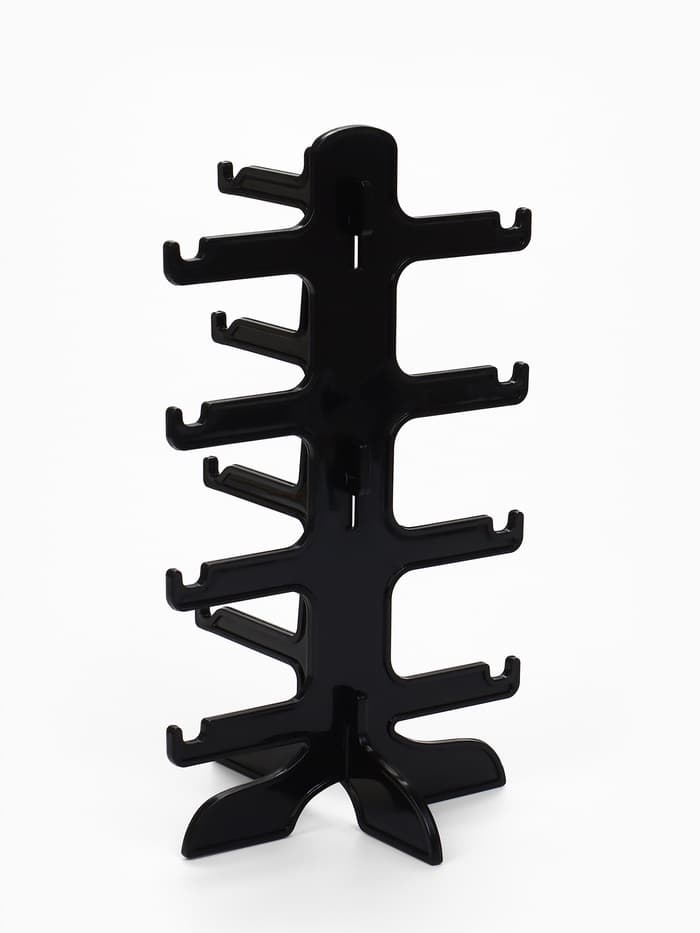 Подставка под очки, 4 места, 16×14.5×25.5 см, чёрная