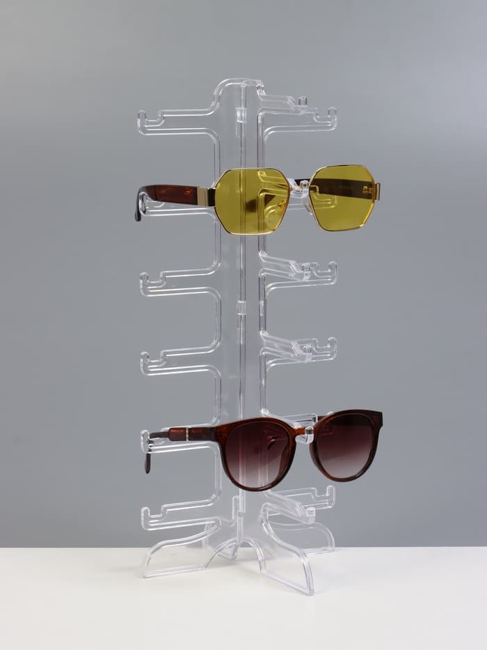 Подставка под очки 6 мест, 16×14.5×35.5 см, прозрачная