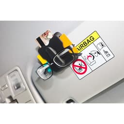 Держатель для очков и визиток на солнцезащитный козырек, черный