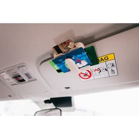 Держатель для очков и визиток на солнцезащитный козырек, бежевый