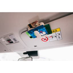 Держатель для очков и визиток на солнцезащитный козырек, бежевый