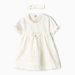 Набор для фотосессии (платье, повязка)«Крошка Я», рост 62-68 см, белое