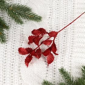 Декор блеск «Резные листочки», h=20 см, МИКС