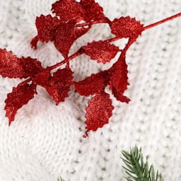 Декор блеск «Резные листочки», h=20 см, МИКС