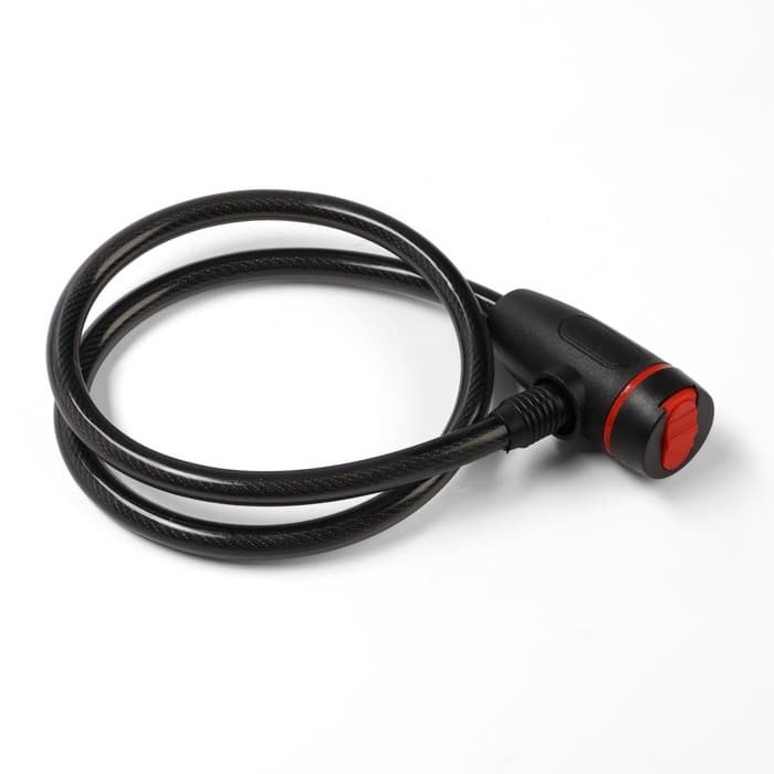 Замок навесной велосипедный LOCKLAND, 10×800 мм, перфорированный ключ с пластиковой ручкой