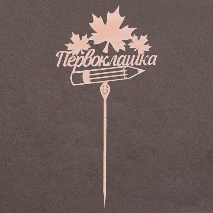 Топпер для торта деревянный «Первоклашка»