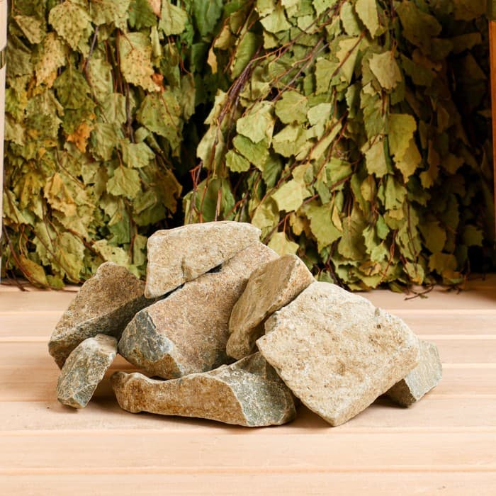 Камни для бани «Порфирит», 20 кг, фракция 7-15 см, колотые