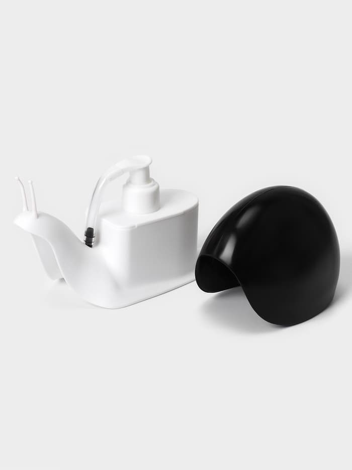 Дозатор для мыла Доляна «Улитка», 120 мл, чёрный