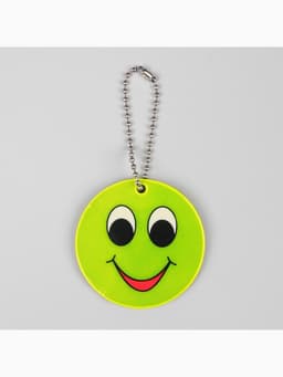 Светоотражающий элемент «Смайлик с большими глазами», двусторонний, d=5.3 см, жёлтый