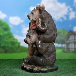 Садовая фигура из гипса «Медведи с табличкой», 30×27×55 см