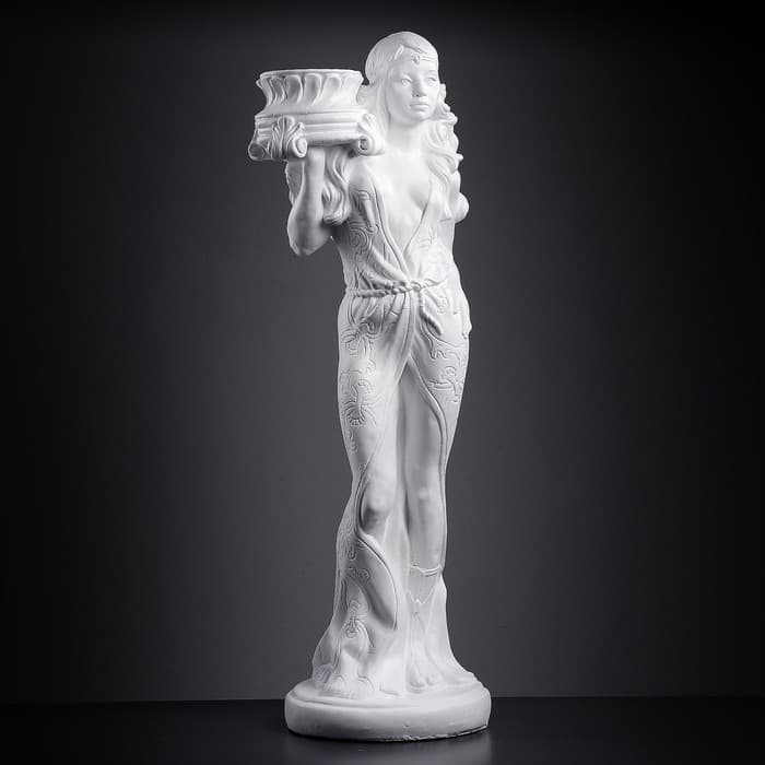 Фигура - подставка «Восточная красавица» белая, 30×27×90 см