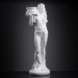 Фигура - подставка «Восточная красавица» белая, 30×27×90 см